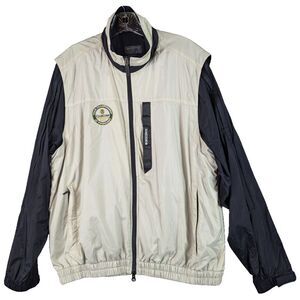 Descente Jacket Mens‎ Beige Blue Club Corp Championship Series Vented Size L-XL
